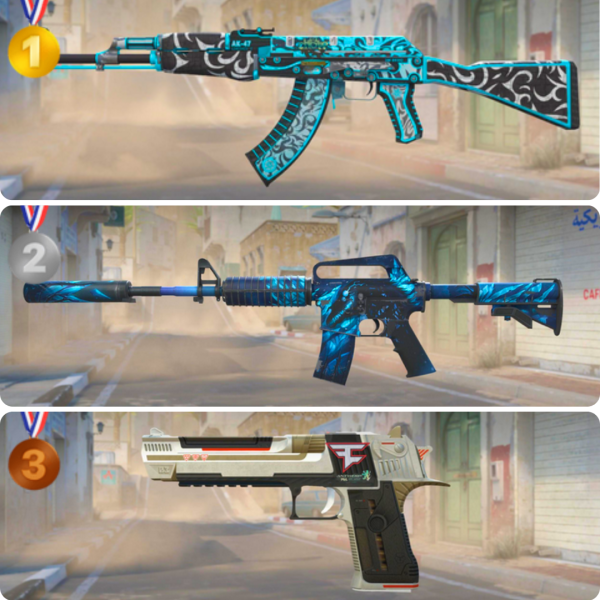 0273 PRÊMIO - COMBO 3 GANHADORES - AK | M4A1 | DESERT